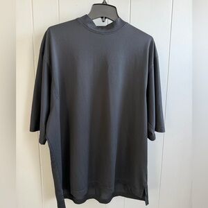 FootJoy Short Sleeve Mock Neck Mens Golf Shirt Black Performance Top Sz Large